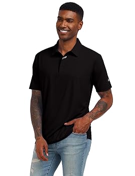 メンズウェア #FR2GOLF Polo Shirt / Black XL Men's Zipper Polo Shirt Short Sleeve Moisture Wicking Casual